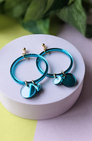 A Little Idea Earrings - New Tina Turner collection - Mirrored Teal