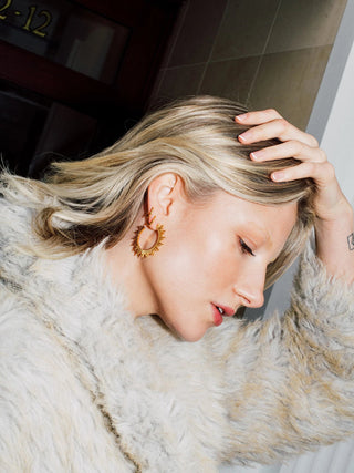 Rachel Jackson - Electric Goddess Statement Hoop Earrings - Shells Cafe | Shells Little Shop