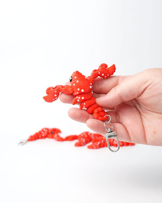 Red Lobster Keychain Articulated Fidget - Shells Cafe | Shells Little Shop