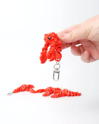 Red Lobster Keychain Articulated Fidget - Shells Cafe | Shells Little Shop