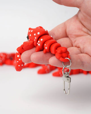 Red Lobster Keychain Articulated Fidget - Shells Cafe | Shells Little Shop