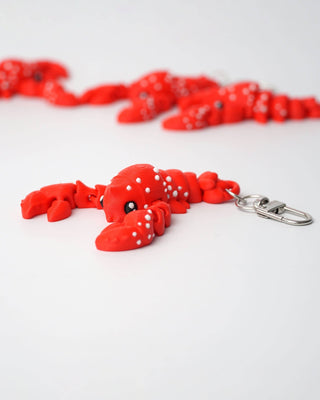 Red Lobster Keychain Articulated Fidget - Shells Cafe | Shells Little Shop