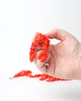 Red Lobster Keychain Articulated Fidget - Shells Cafe | Shells Little Shop