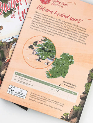 SALTY SISTERS - Swim Map of Ireland - Shells Cafe | Shells Little Shop