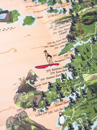 SALTY SISTERS - Swim Map of Ireland - Shells Cafe | Shells Little Shop