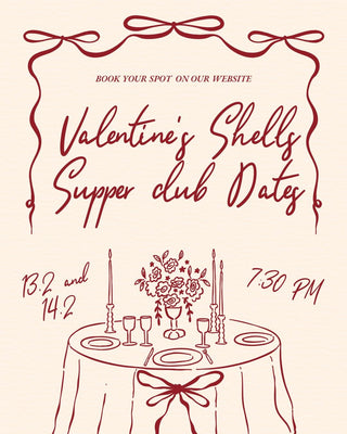 Saturday, 14.2.2026 - Valentine's Shells Supper Club Date Night - Shells Cafe | Shells Little Shop
