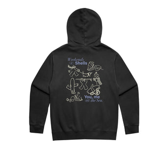 Shells Cafe Hoodie Faded Black - Shells Cafe | Shells Little Shop