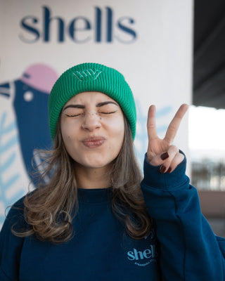 Shells Green Beanie - Shells Cafe | Shells Little Shop