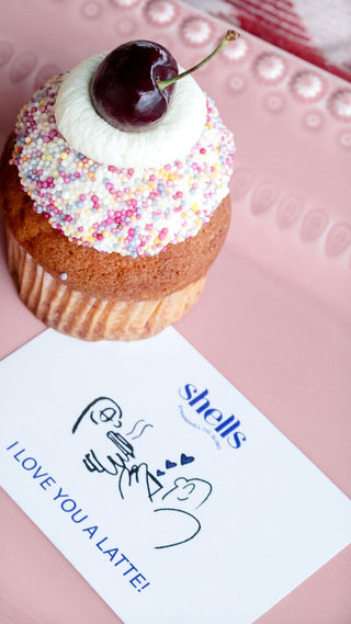 Shells - I love you a Latte card! - Shells Cafe | Shells Little Shop