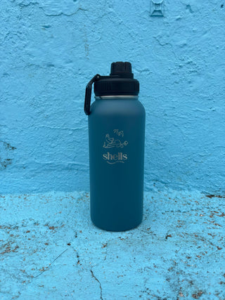 Shells Merch Bottle - Ocean Blue - Shells Cafe | Shells Little Shop