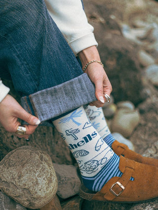Shells Merch Socks - Shells Cafe | Shells Little Shop