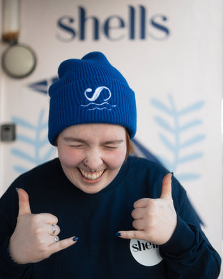 Shells Royal Blue Beanie - Shells Cafe | Shells Little Shop