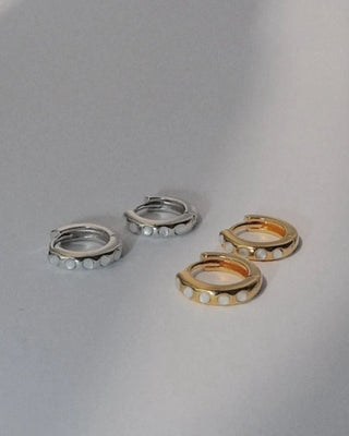 Lines & Current 'Sigrid-Dottie' Huggies - Silver