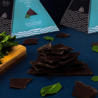 Skeiligs Chocolate Pyramid – Dark Chocolate Shards with Mint - Shells Cafe | Shells Little Shop