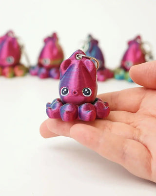 Squid Keychain Fidget Spinner - Shells Cafe | Shells Little Shop