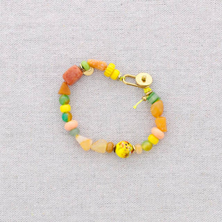 Steel Bracelet with Stone Beads (Child Size): Fucsia - Shells Cafe | Shells Little Shop