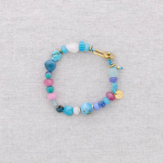 Steel Bracelet with Stone Beads (Child Size): Fucsia - Shells Cafe | Shells Little Shop