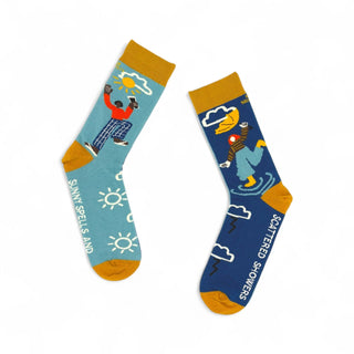 Sunny Spells Scattered Showers Socks by Irish Socksciety - Shells Cafe | Shells Little Shop