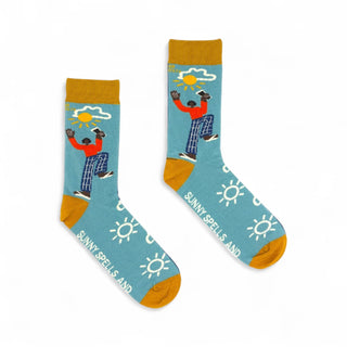 Sunny Spells Scattered Showers Socks by Irish Socksciety - Shells Cafe | Shells Little Shop
