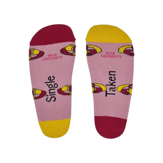 The Claddagh Ring Socks Single/Taken - Shells Cafe | Shells Little Shop