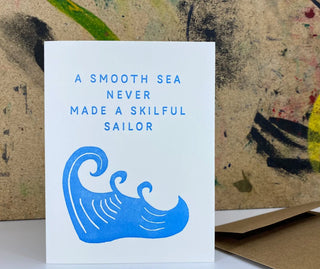 The Pear in Paper - A smooth sea - Linoprint / Letterpress - Shells Cafe | Shells Little Shop