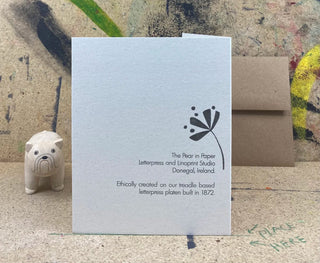 The Pear in Paper -Dahlia - Linoprint / Letterpress - Shells Cafe | Shells Little Shop
