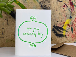 The Pear in Paper - On your wedding day - Letterpress - Shells Cafe | Shells Little Shop