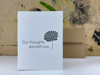 The Pear in Paper - Our thoughts are with you - Letterpress - Shells Cafe | Shells Little Shop