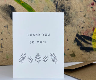 The Pear in Paper - Thank you so much - Letterpress - Shells Cafe | Shells Little Shop