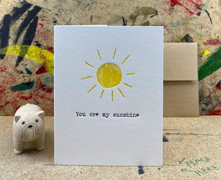 The Pear in Paper - You are my sunshine - Letterpress - Shells Cafe | Shells Little Shop