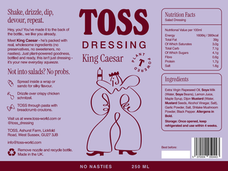 TOSS King Caesar Dressing - Vegan Caesar Style Dressing - Shells Cafe | Shells Little Shop