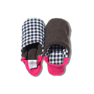 Woolly Gingham Slipper - various Colours - Shells Cafe | Shells Little Shop