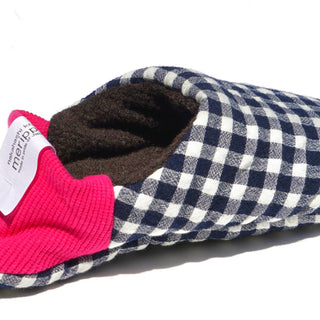 Woolly Gingham Slipper - various Colours - Shells Cafe | Shells Little Shop