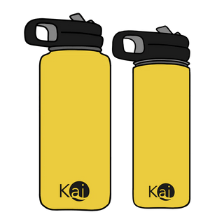 Yellow Kai Bottle 532 ml/18oz - Small - Shells Cafe | Shells Little Shop